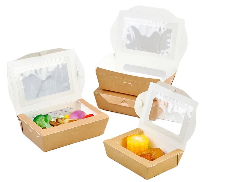 New stylish multifunctional lunch box fast food packaging paper boxs