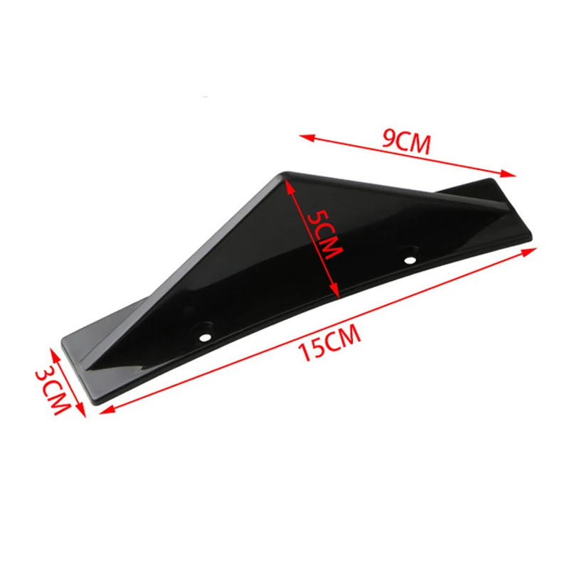4pcs Universal Carbon Fiber Car Modified Rear Bumper Diffuser Triangle Spoiler Automobile Back Bumper Spoiler Splitter