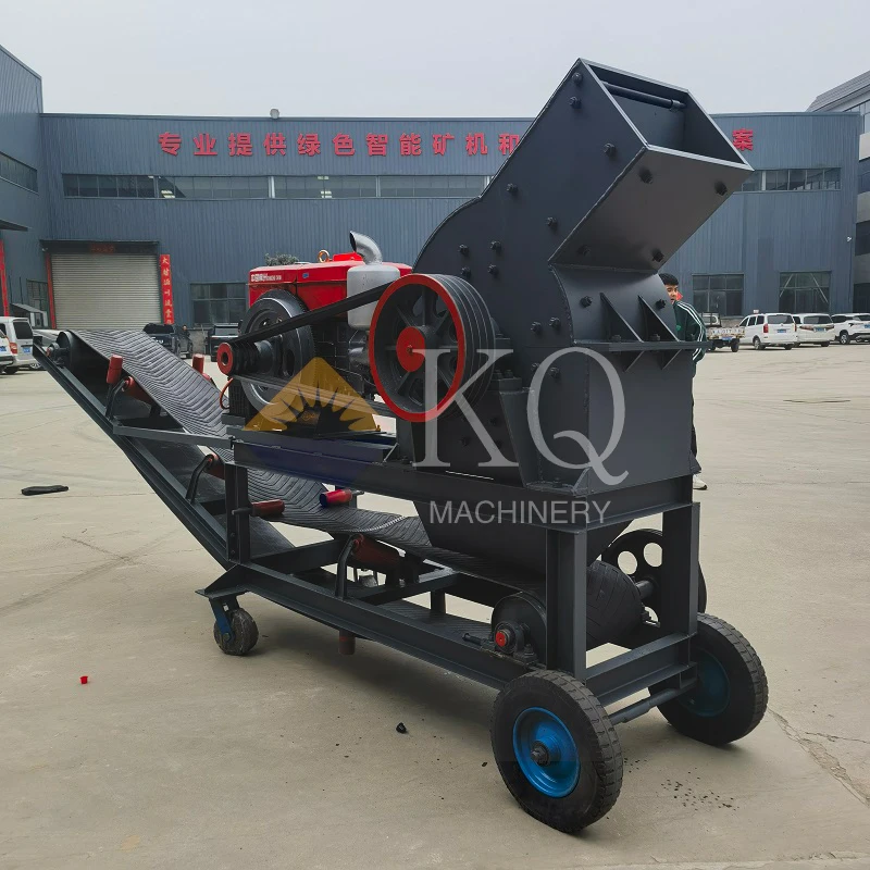 Pc 200*300 Mobile  Hammer Stone Crusher Machine For Nigeria Mobile Portable Hammer Crusher With Screen