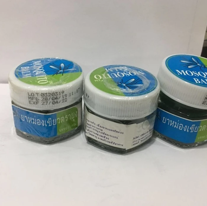Thai green cream mosquito repellent cream cool oil anti-itch anti-mosquito anti-motion sickness child adult universal