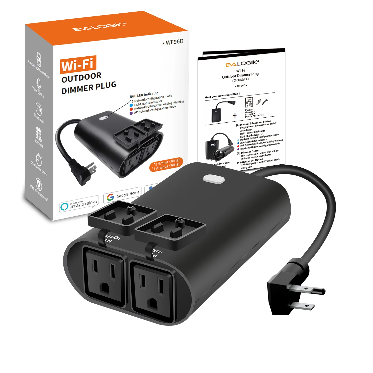 Умный уличный регулятор яркости для гирлянд, Wi-Fi, IP65
