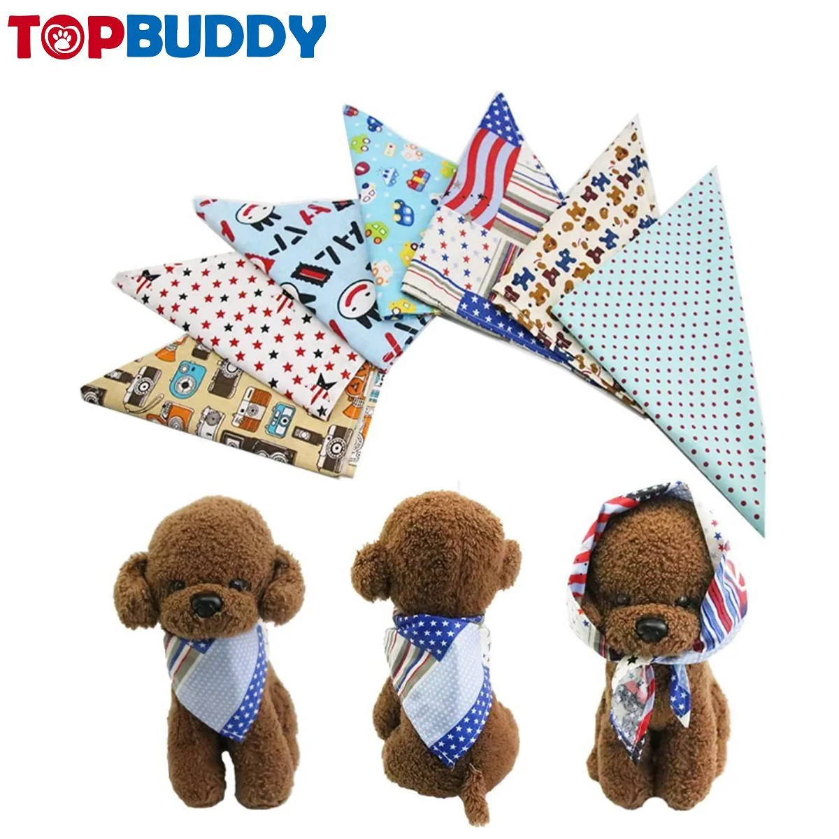 Wholesale customized pattern Dog Bandana for pet dogs