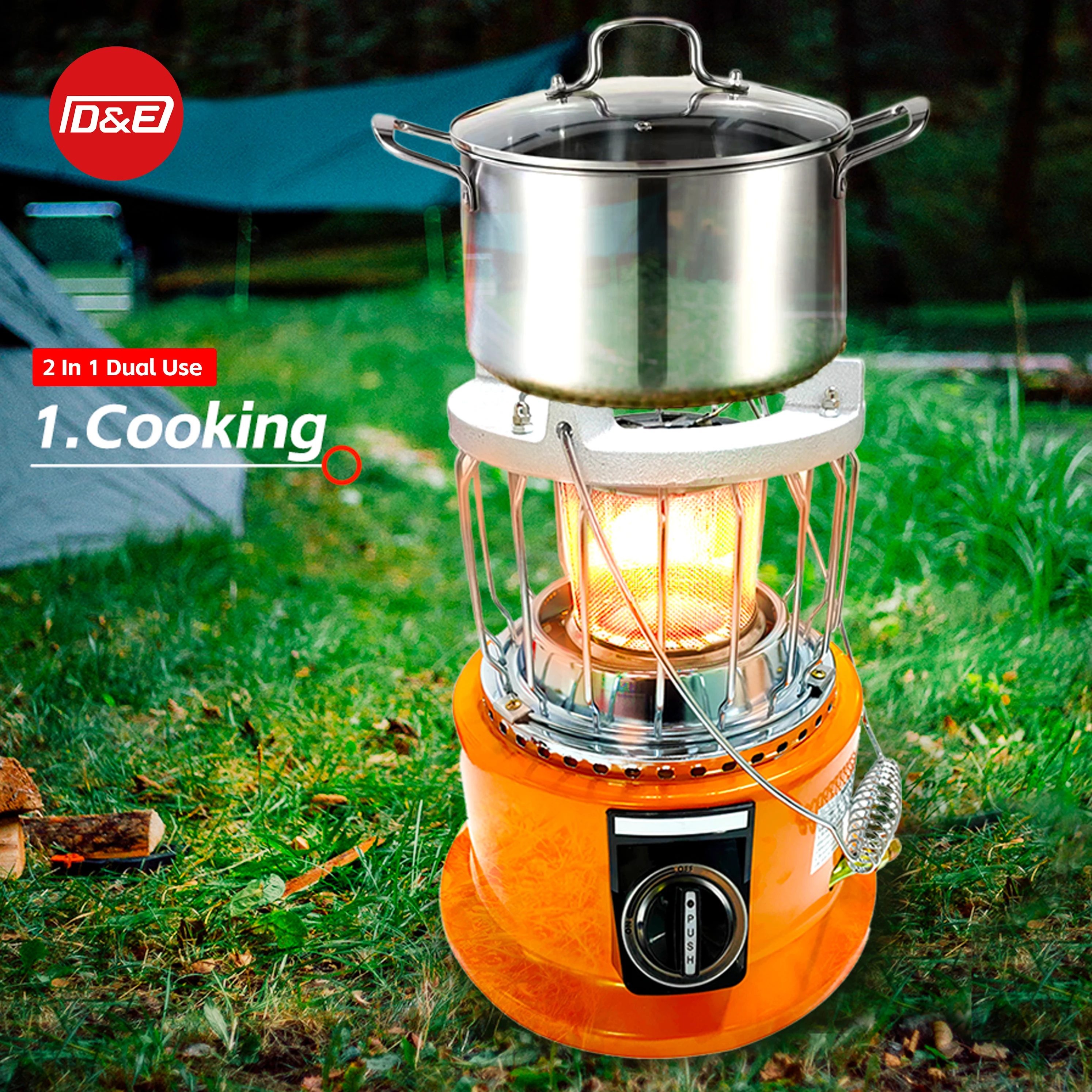 New Stainless Steel Portable Gas Heater Indoor Portable Camping Mobile Gas Heater Outdoor Multifunctional Heaters