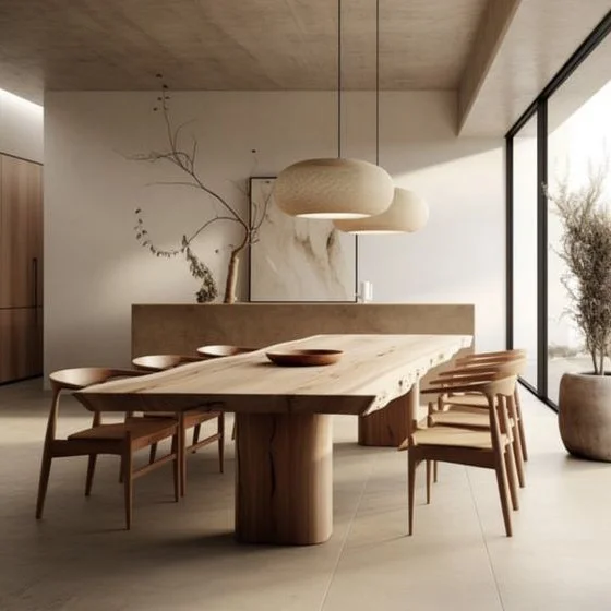 Moredesign Unique Design Natural Shape Table Top Oak Walnut Solid Wood Live Edge Wood Slab Dining Table