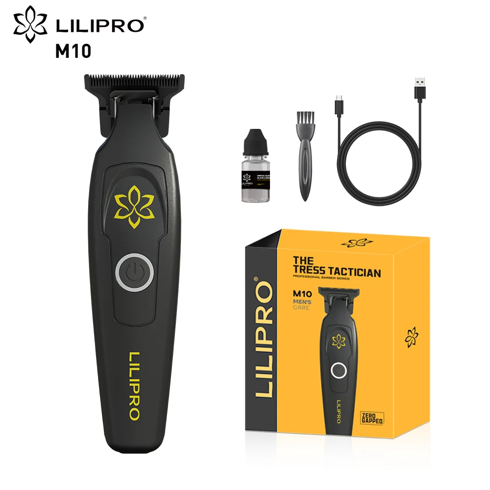 LILIPRO M10 Professional Beard & Hair Trimmer for Men with Powder Metallurgy T-Blade Cordless Electric Beard Trimmer