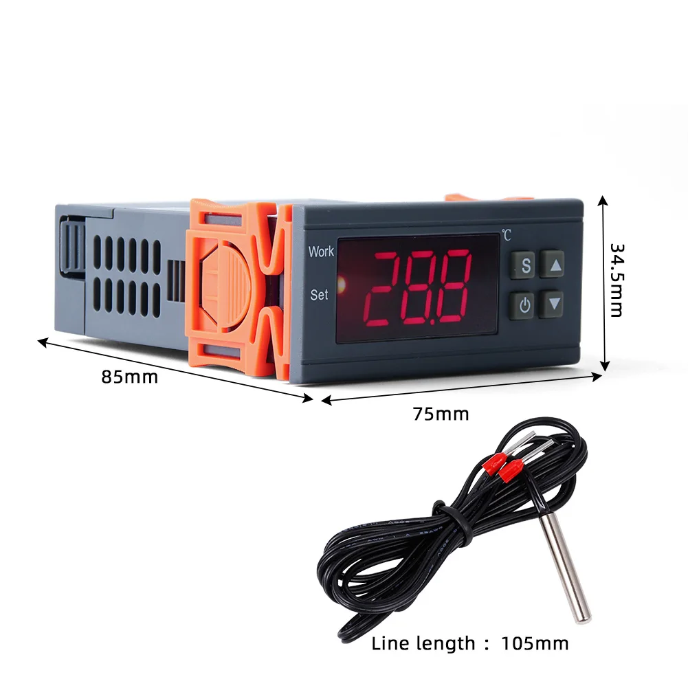 Mh1210w 90-250v 10a 220v Thermostat Regulator With Sensor -50~110c Heating Cooling
