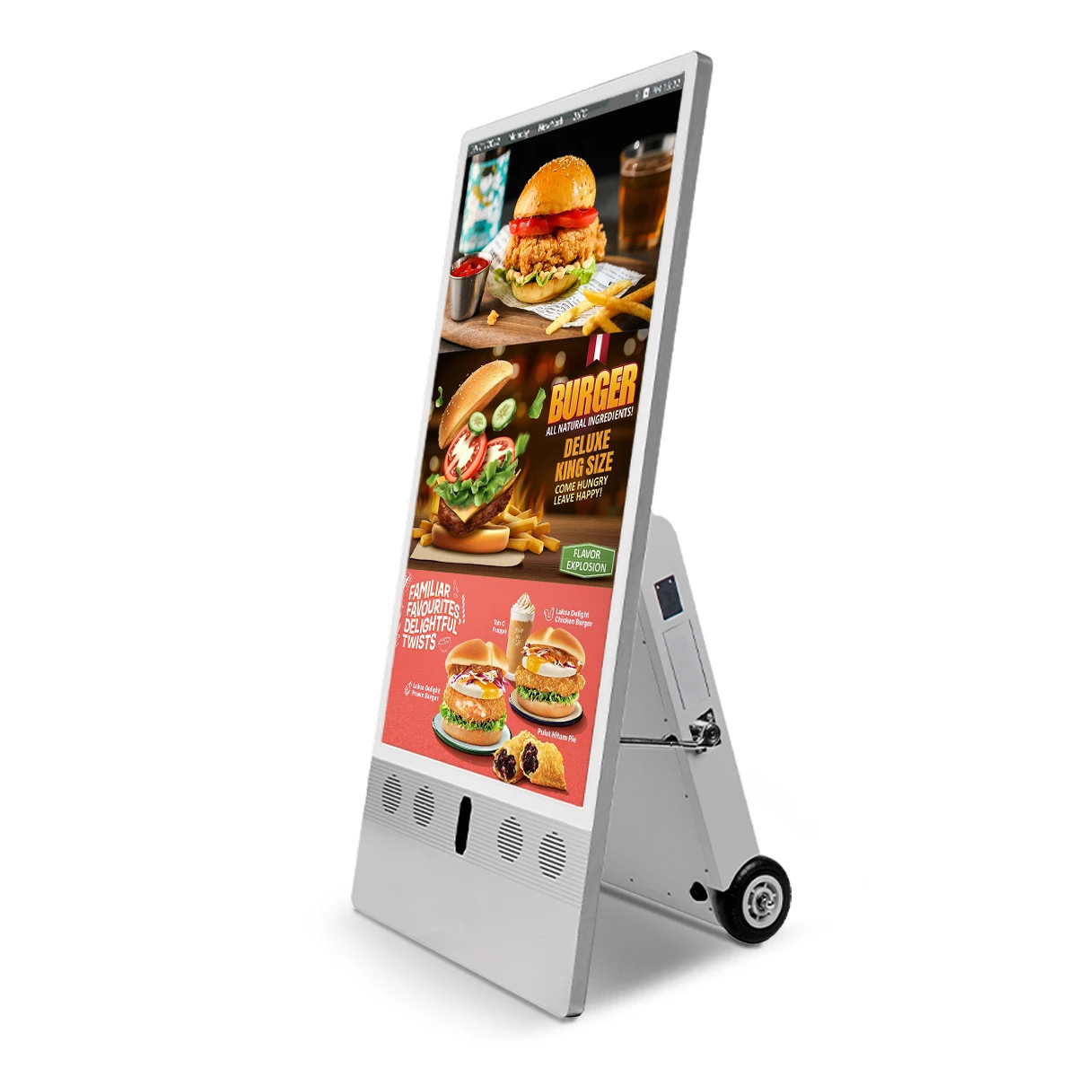 Напольная подставка портативный цифровой плакат Lcd Signage Android киоск умный рекламный плеер экран доска для помещений