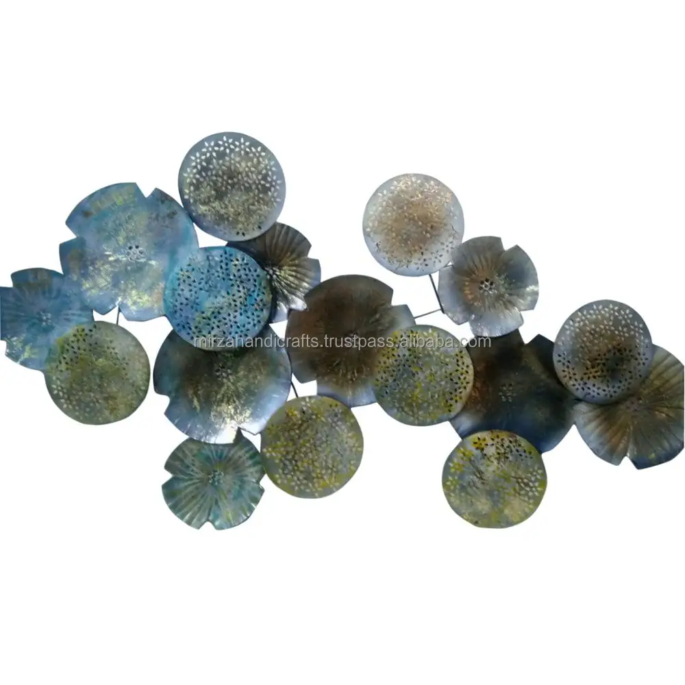 Creative 3D Stereo Wrought Iron Round Shape Crafts Home Livingroom Wall Decoration Art