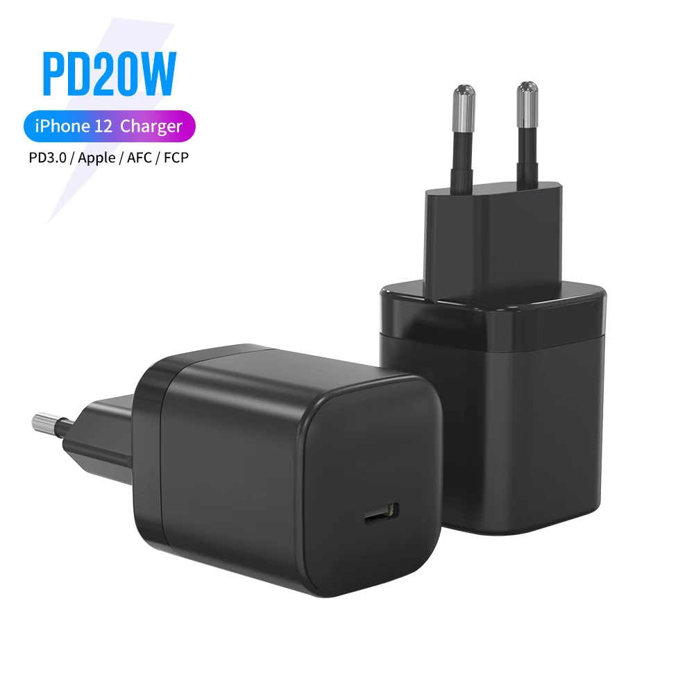 OEM/ODM Branded GaN PD 20W Type C Charger 30% Slim Portable Compact Charger With EU/US/UK Plug