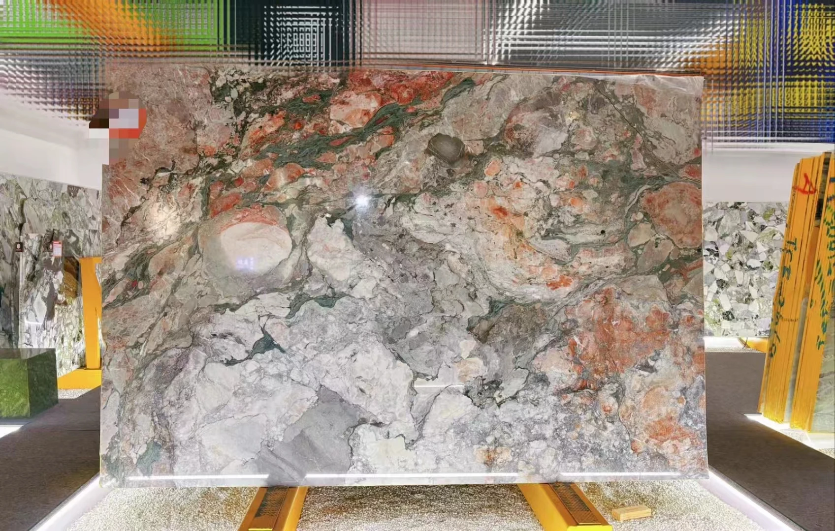 YDSTONE Luxury Natural Marble Hotel Wall Floor Tiles Pink Marble  Red Four Season Pink Marble Slab