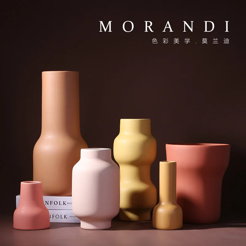 Trending products 2023 new arrivals morandi creative ceramic vase garden pots & planters flower vases for home accessories