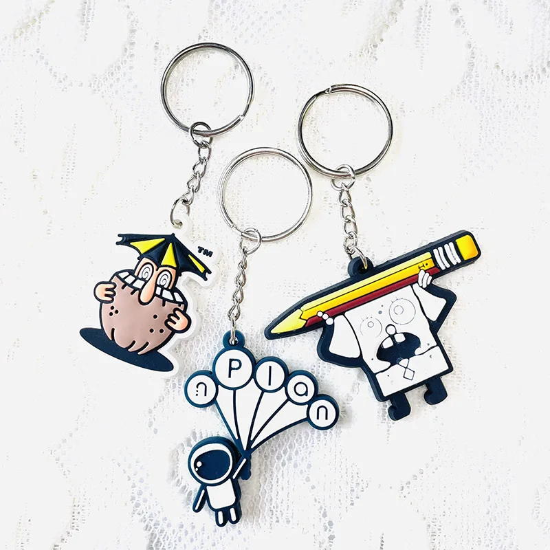 Custom Logo 2d embossed Rubber Soft Pvc 3d Print Promotional Keychains Keyring Personalized Customized PVC Key Chain