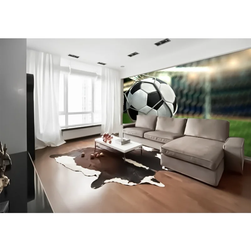 Soccer Ball Decal Wall Murals Boys Game Room Fun Sport Art Bedroom Decor Football Wallpaper Peel and Stick Self-adhesive