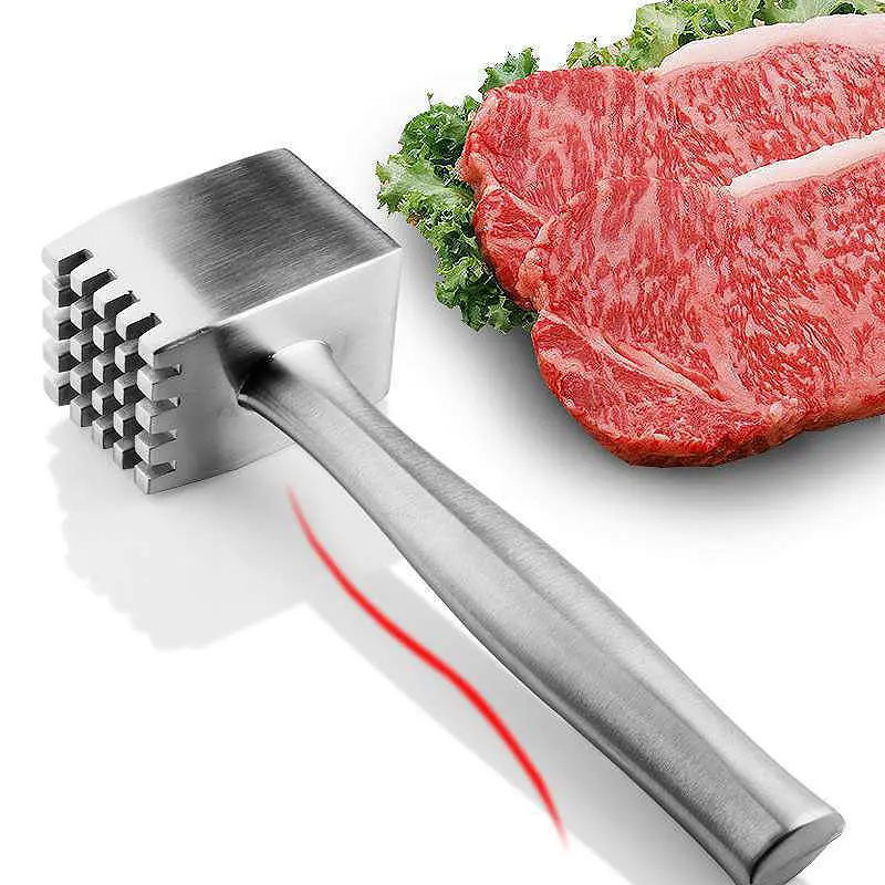 Kitchen 12.5 Inch Meat Stainless Steel Hammer Heavy Sturdy Meat Mallet Steak Tenderizer Hammer