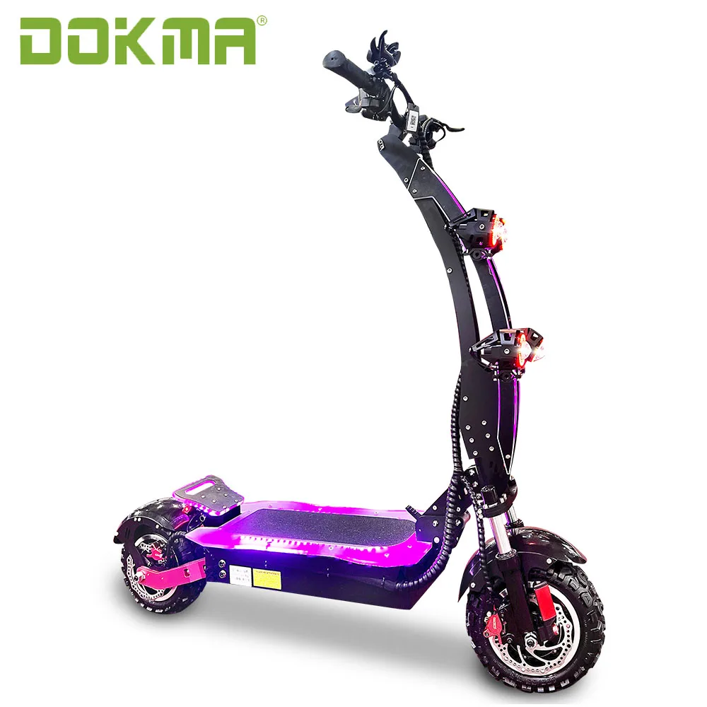 Dokma D-one дешевый двухколесный складной передний и задний двухмоторный гидравлический амортизирующий 11-дюймовый Электрический скутер