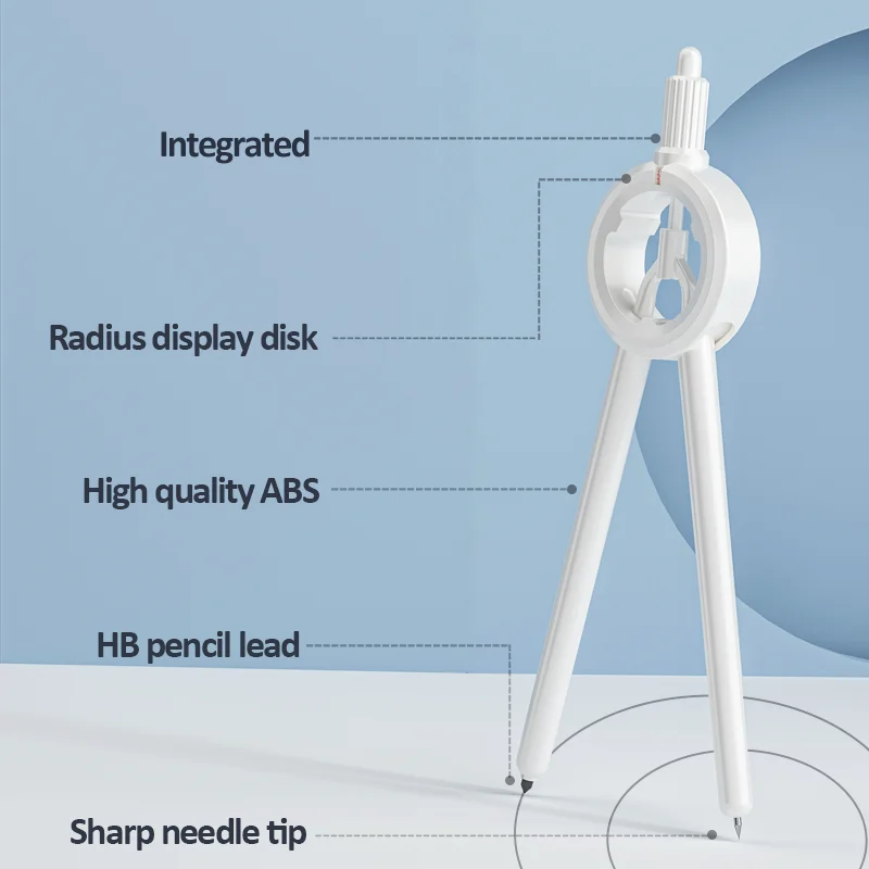 EasyCircle Creative Auto-Adjust Digital Compass Set For Math Geometric Drawing Circle Stationery Compasses Set For Students