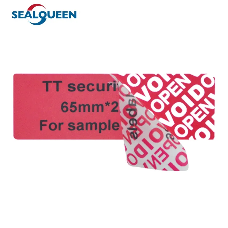 Custom Printed OPEN VOID Warranty Tamper Proof Self Seal Security Packaging Seal Label
