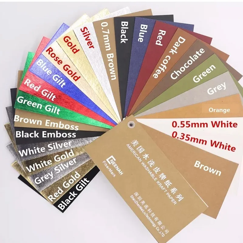 Faux Vegan Leather Paper Sheet Customized 0.25 0.35 0.55mm Textured Washable Kraft Paper Fabric Jacron Craft Tex Paper Roll