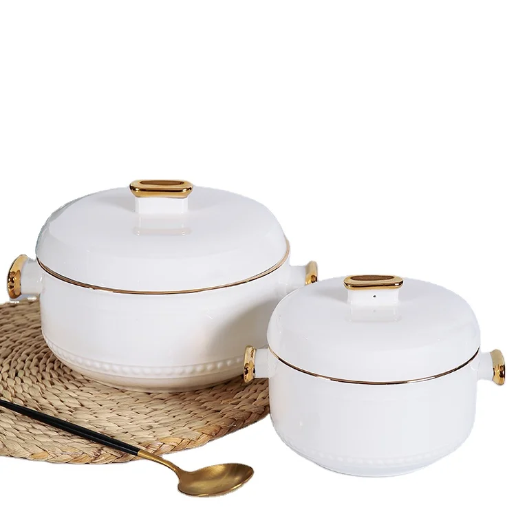 
Factory Price Hot Sale Ceramic Porcelain Soup Tureen Cooking Pot With Lid 