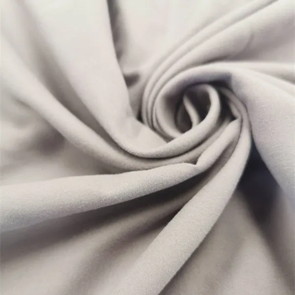 Russia/Korea market grey color plain soild dyed stone washed cotton fabric polyester fabric 100gsm