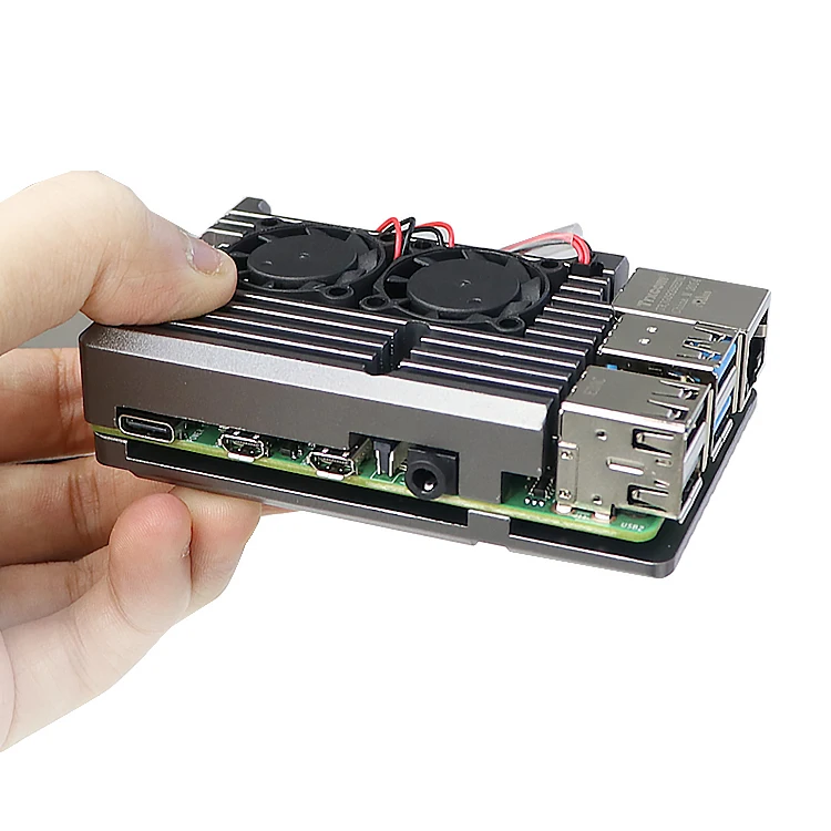 SZOMK raspberry pi 4 охлаждающий вентилятор в металлическом корпусе корпус из алюминиевого