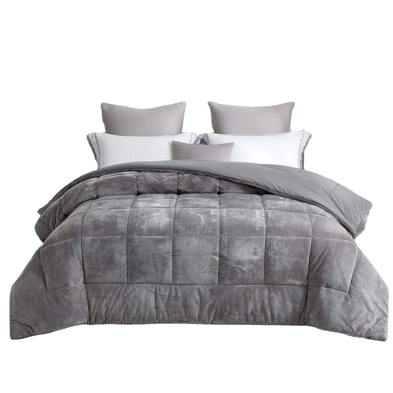 Оптовая продажа роскошное постельное белье 3d из полотна и теплое 7 шт. Комплект постельного белья