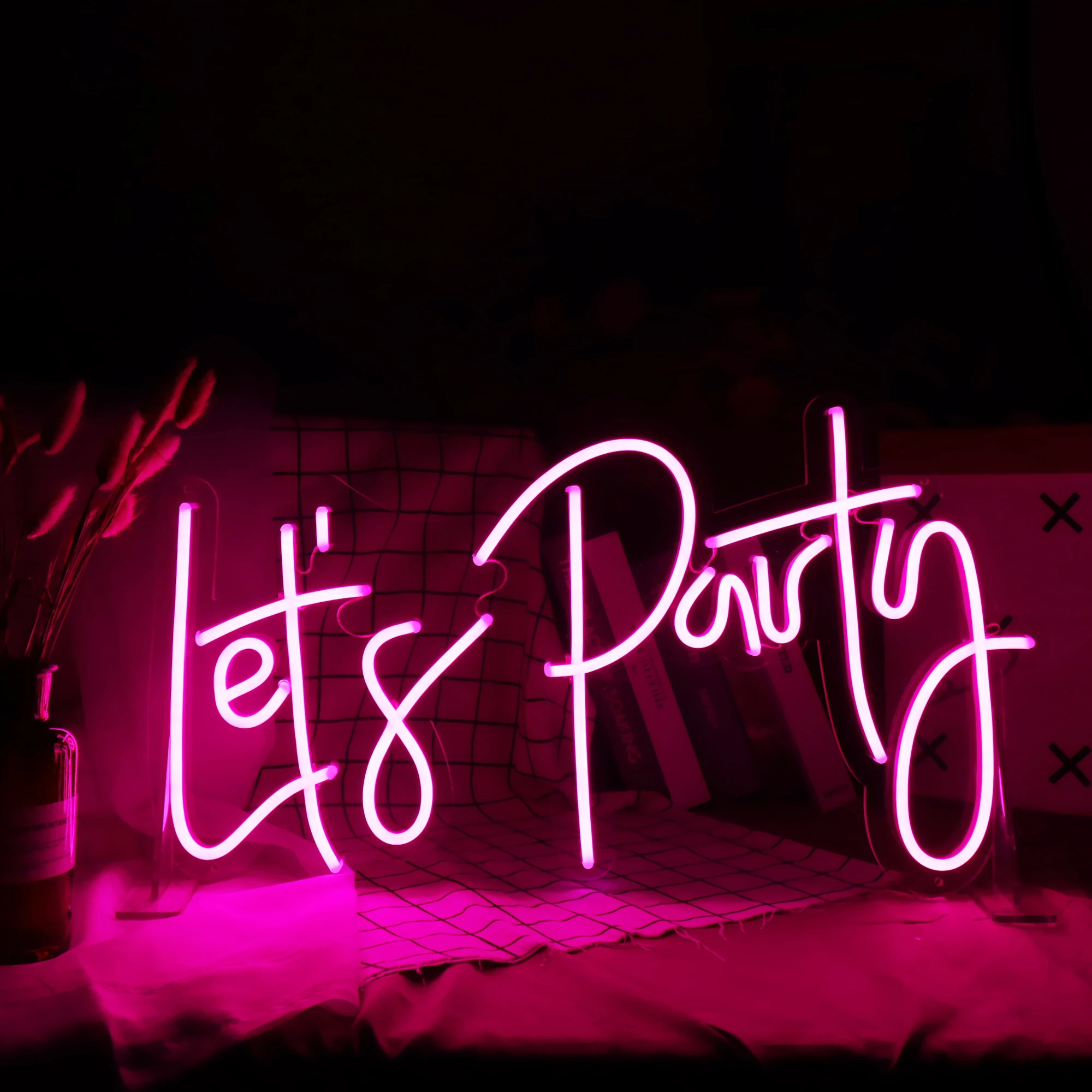 Drop shipping product let's party neon light words most popular neon led sign