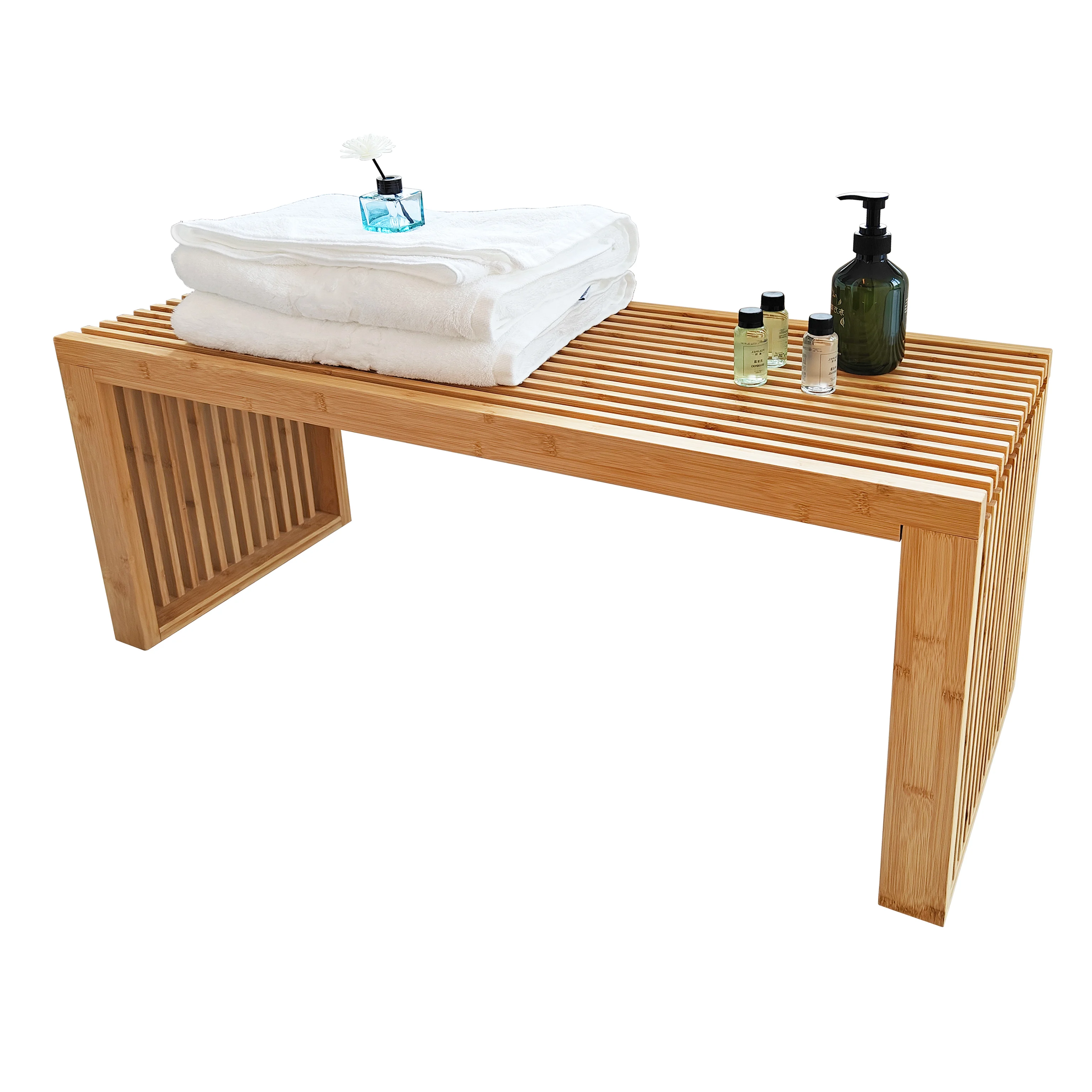 bamboo teak solid surface shower bench bathroom accessories shower bench chair wood shower seat bath stool