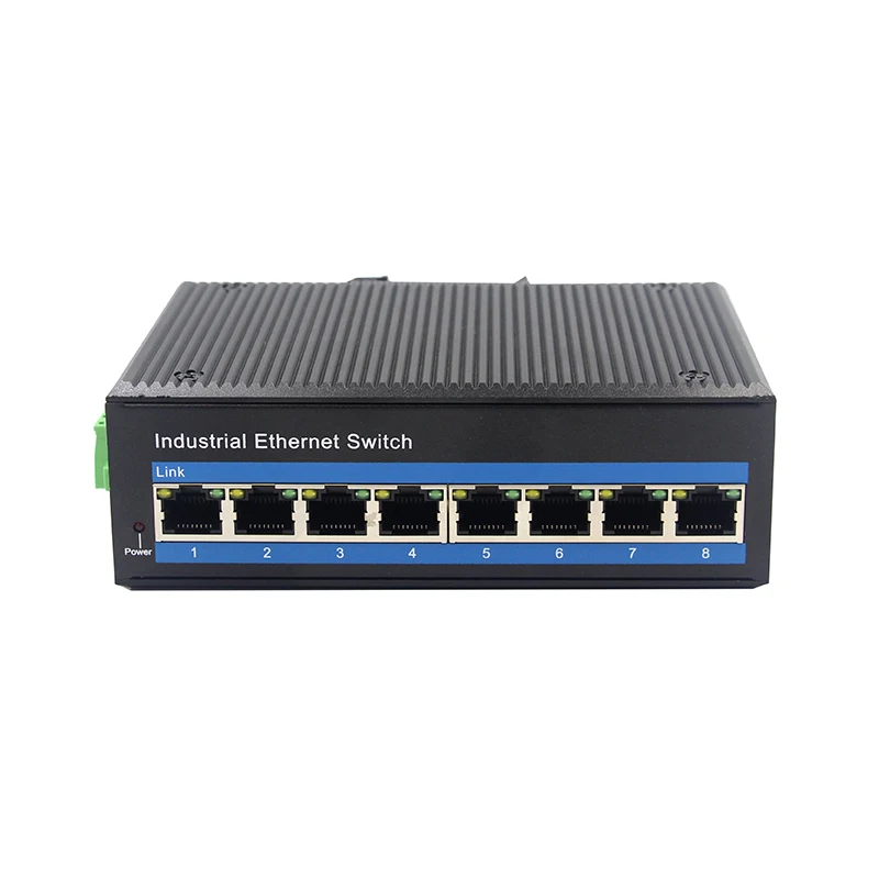 AS ES8E Industrial Ethernet Switch 8 ports 100M Wide range DC power supply Redundancy Power DIN rail Ethernet Switch (1600524631385)