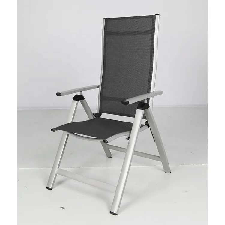 OUTDOOR GARDEN BISTRO ALUMINUM 6 POSITION ADJUSTABLE TESLIN FOLDING CHAIR