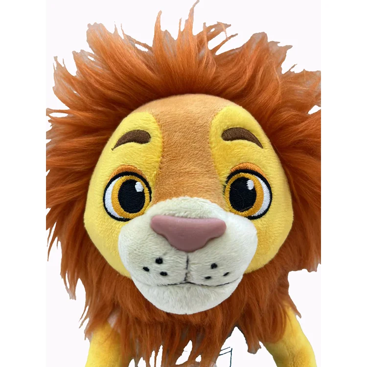 Hot selling Jungle Cute Embroidery Craftsmanship Lion King Plush Toy