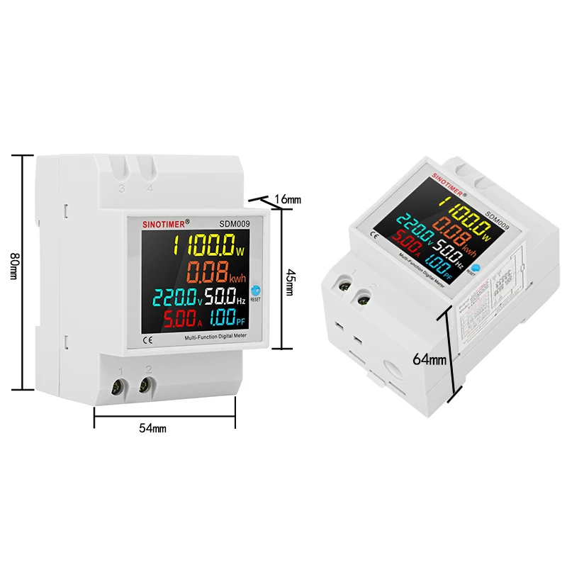 New Design 3P Multifunctional Digital KWH meter with backlight and reset funtion, electric energy meter, Power Meter