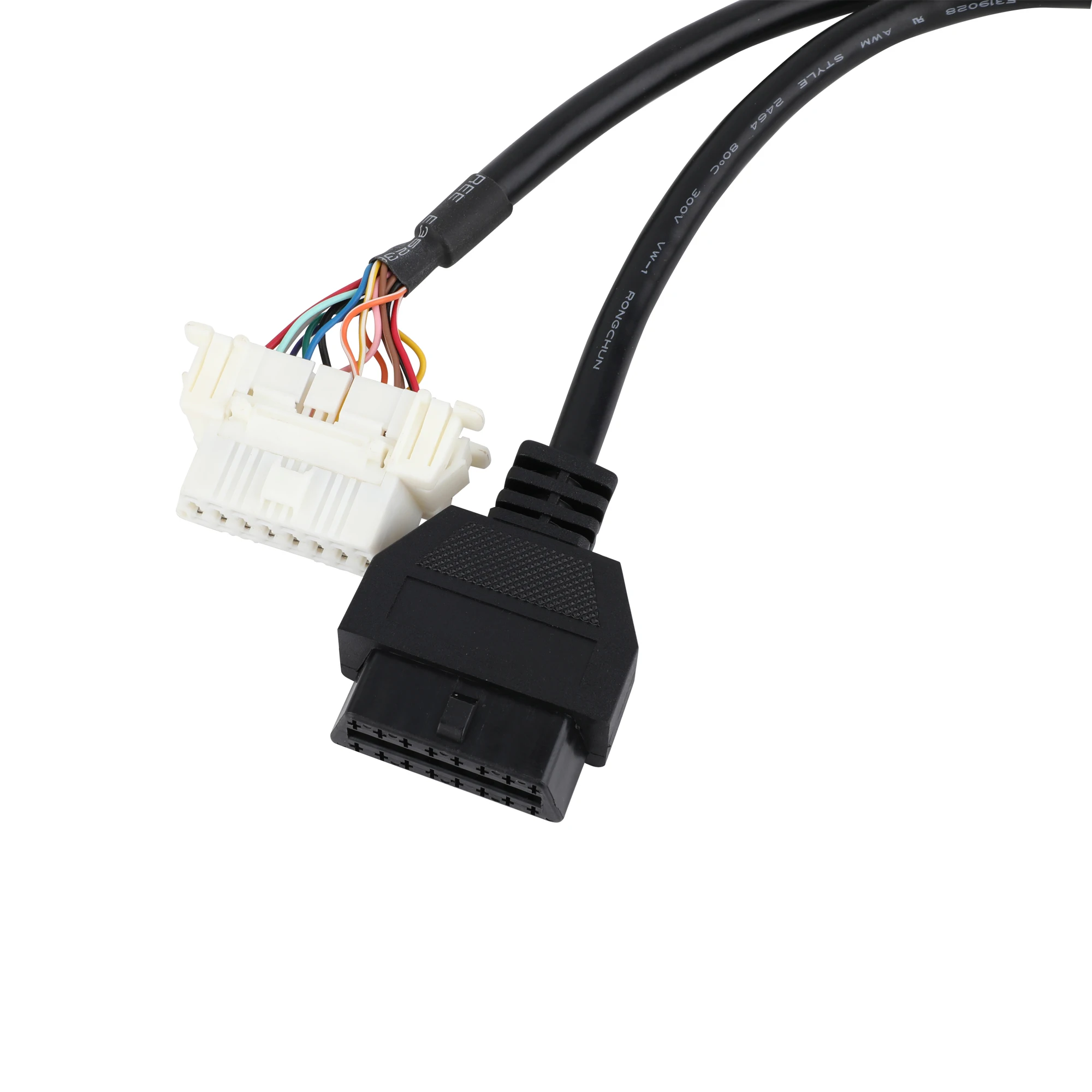Free sample customized OBD OBD2 OBDII 16Pin 12V 24V connector Y cable free sample