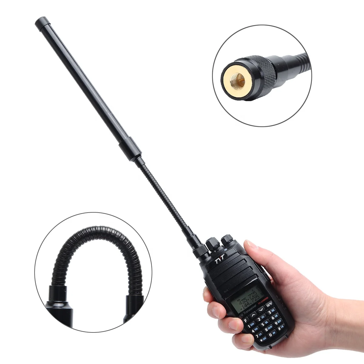 ABBREE AR-148 Gooseneck армейская тактическая VHF UHF Двухдиапазонная SMA-Мужская антенна 33 см для Yaesu VX-6R xun TYT рация