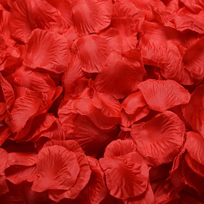 100Pcs Artificial Rose Petals Colorful Simulation Silk Rose Petal For Valentines Day Wedding Party