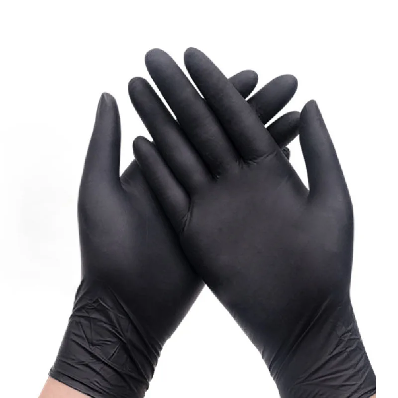 Wholesale washing disposable black glove kitchen accessory gloves