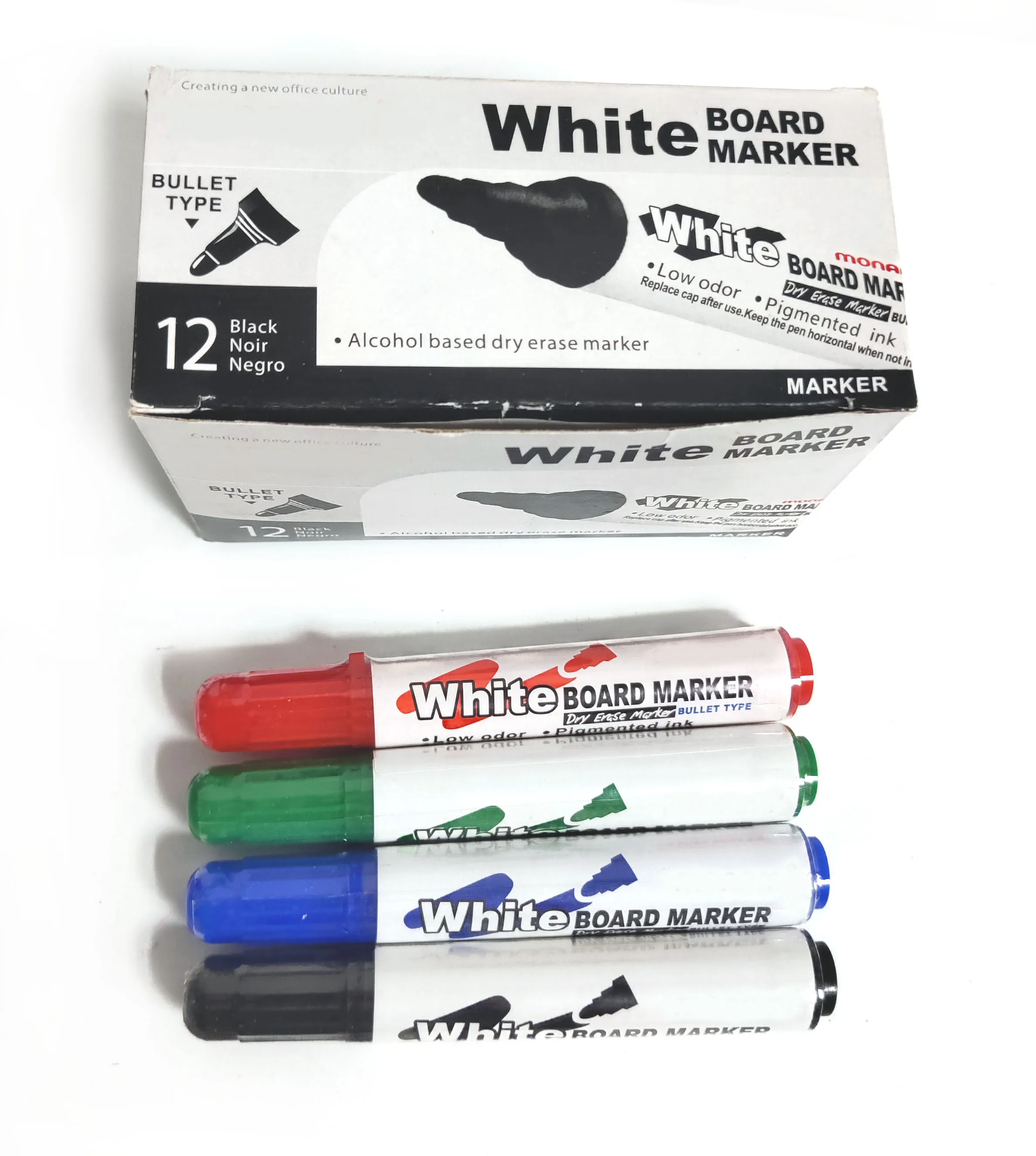Customized Logo Color Dry Erase Colorful Non-toxic Ink Marker Alcohol Based Ink Whiteboard Marker Pen For Office