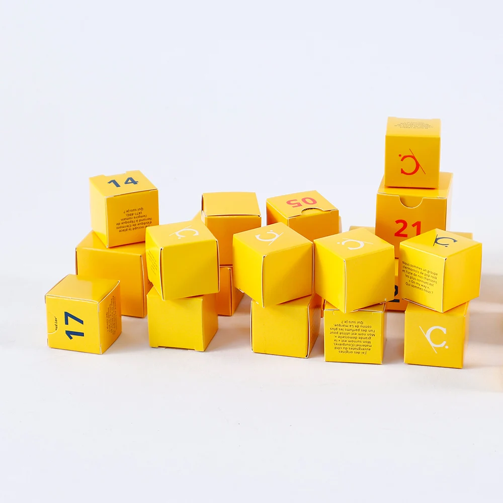 Christmas Advent Calendar 24 Drawers Countdown Box MDF and Paper Material Cosmetically Shaped Model for Craft Usage