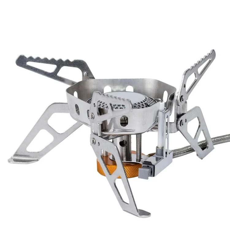 Portable Gas Stove Hiking Outdoor Cooking Mini Flip Gas Stove Ignition China Stainless Steel Camping Gas Stove