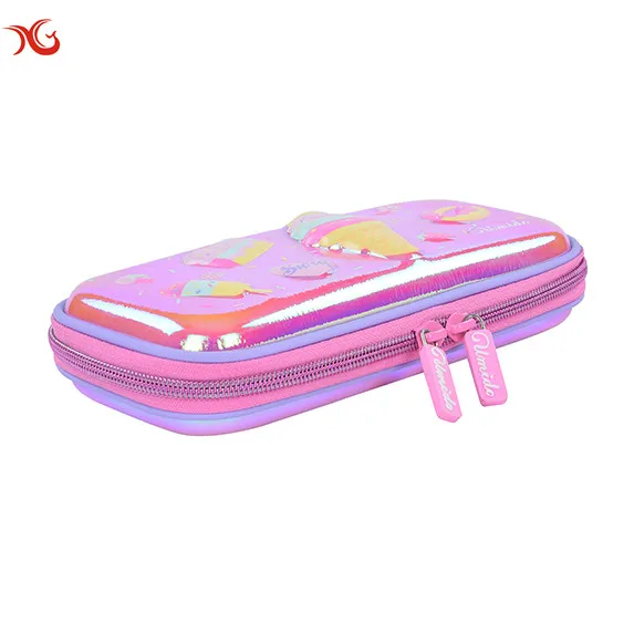 Factory Custom 3D Print Pencilcase Girls Cute Pencil Case Stationary Pencil Box For Kids