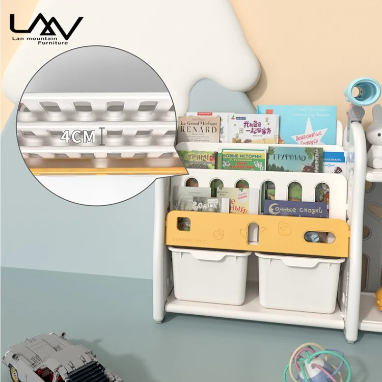 Custom Plastic Kids Furniture Movable Baby Chest Corner Cupboard Rack Drawer Toys Storage Children Cabinets For Kindergarten Use