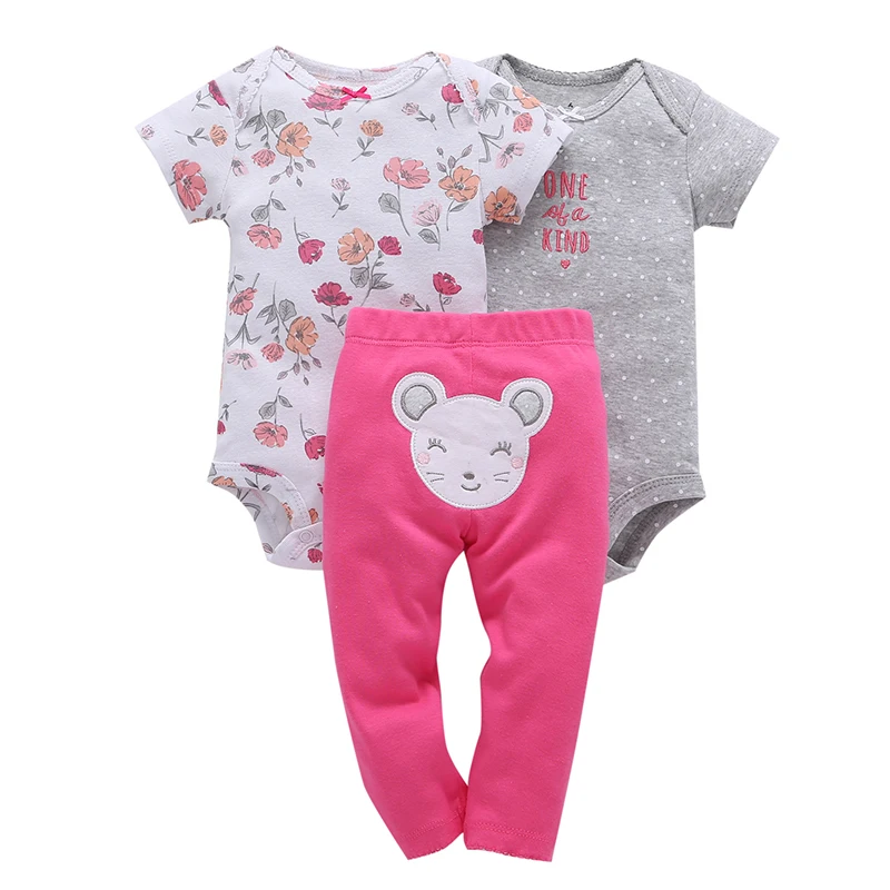 Promotional cheap infant baby girl clothes set baby pajamas