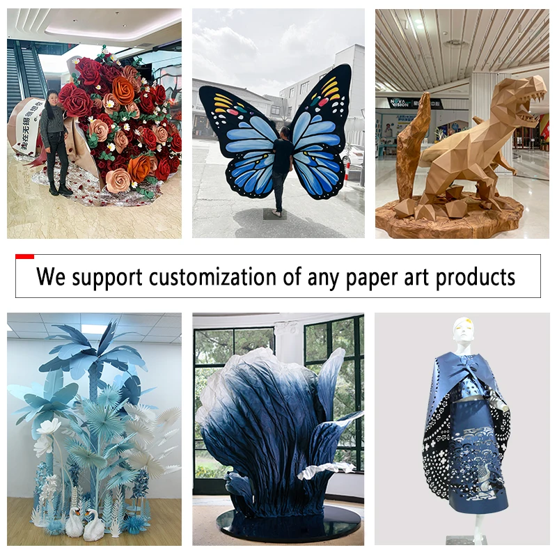 Large artificial handmade art paper Christmas tree suitable for Christmas shop window decoration and home decoration