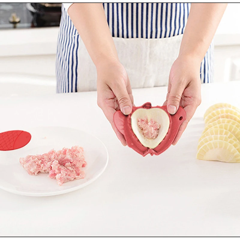 2pcs/set Dumpling Pie Maker Pastry Mold & Fish Shape Spoon Ravioli Dough Dumpling DIY Molds for Home Kitchen Cooking