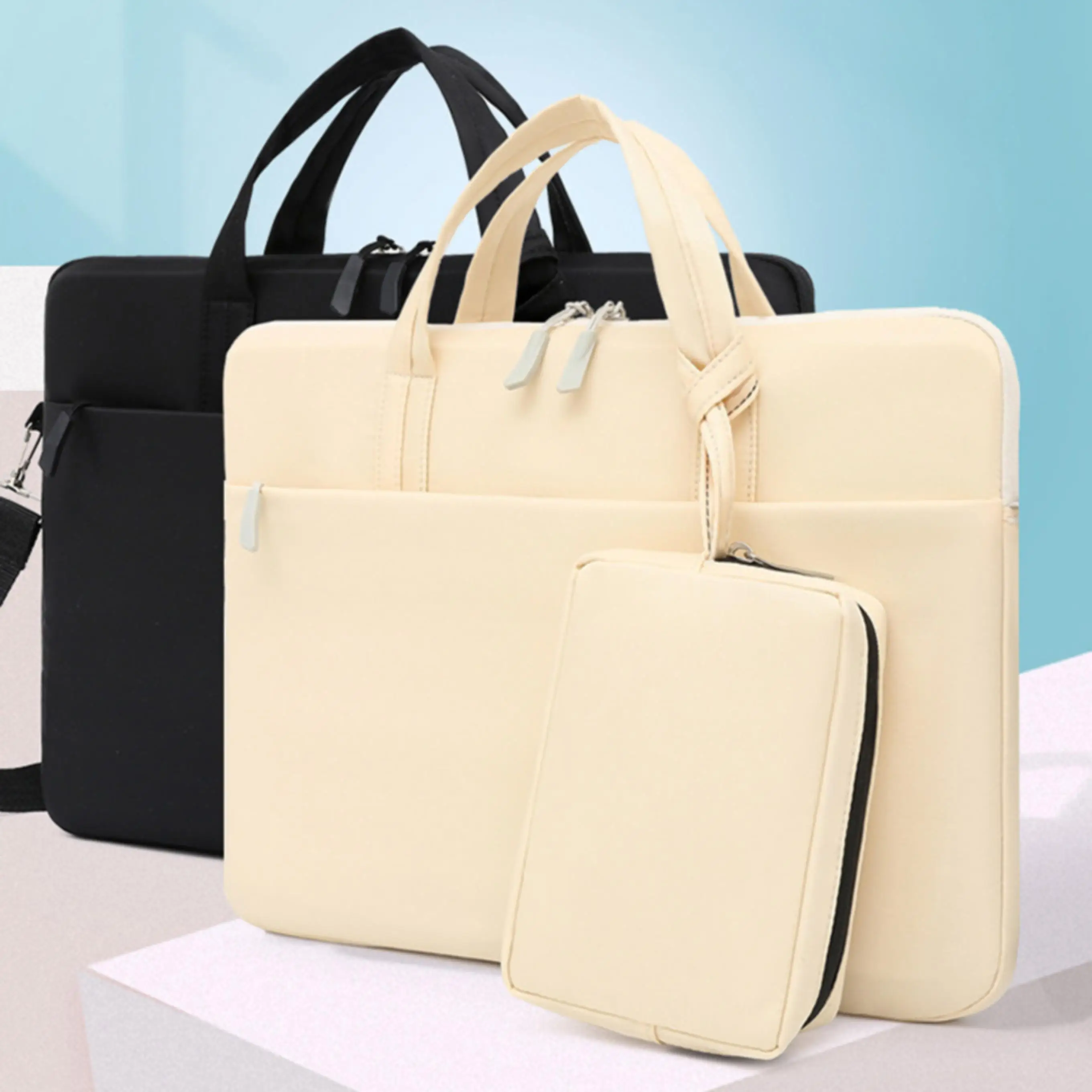 Customized Pattern Portable Oxford Business Laptop Sleeve Cover Bag Shockproof Protective Computer Bag for Daily Office Usage