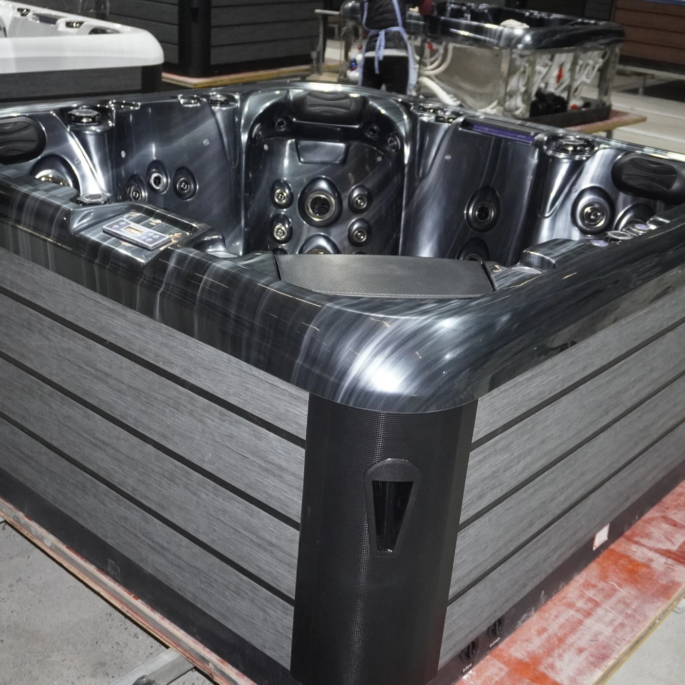 piscina outdoor hot tub spa 5 persons hot water pool garden spa bathtub with balboa control