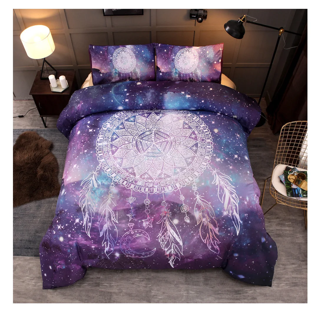 2021 Pengxuan hot sale beautiful digital print bedding 200x200 bed sheet bedding set 3d printed 100%cotton
