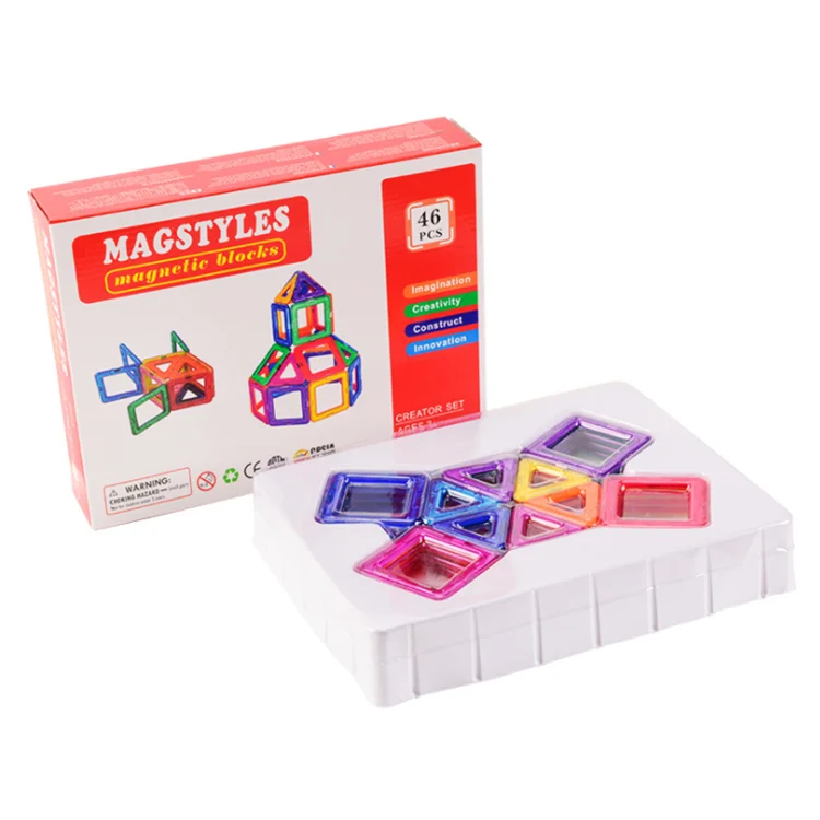 Balin Big Strong Magnetic Building Tiles Multi Shape Square Tiles Competitive Price Educational Toy Sets For 3+ Kids