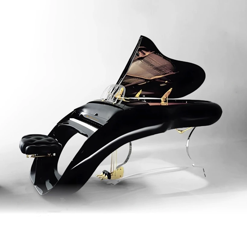 White Polish Hotel furniture Pegasus Concert Grand Piano Pegasus piano