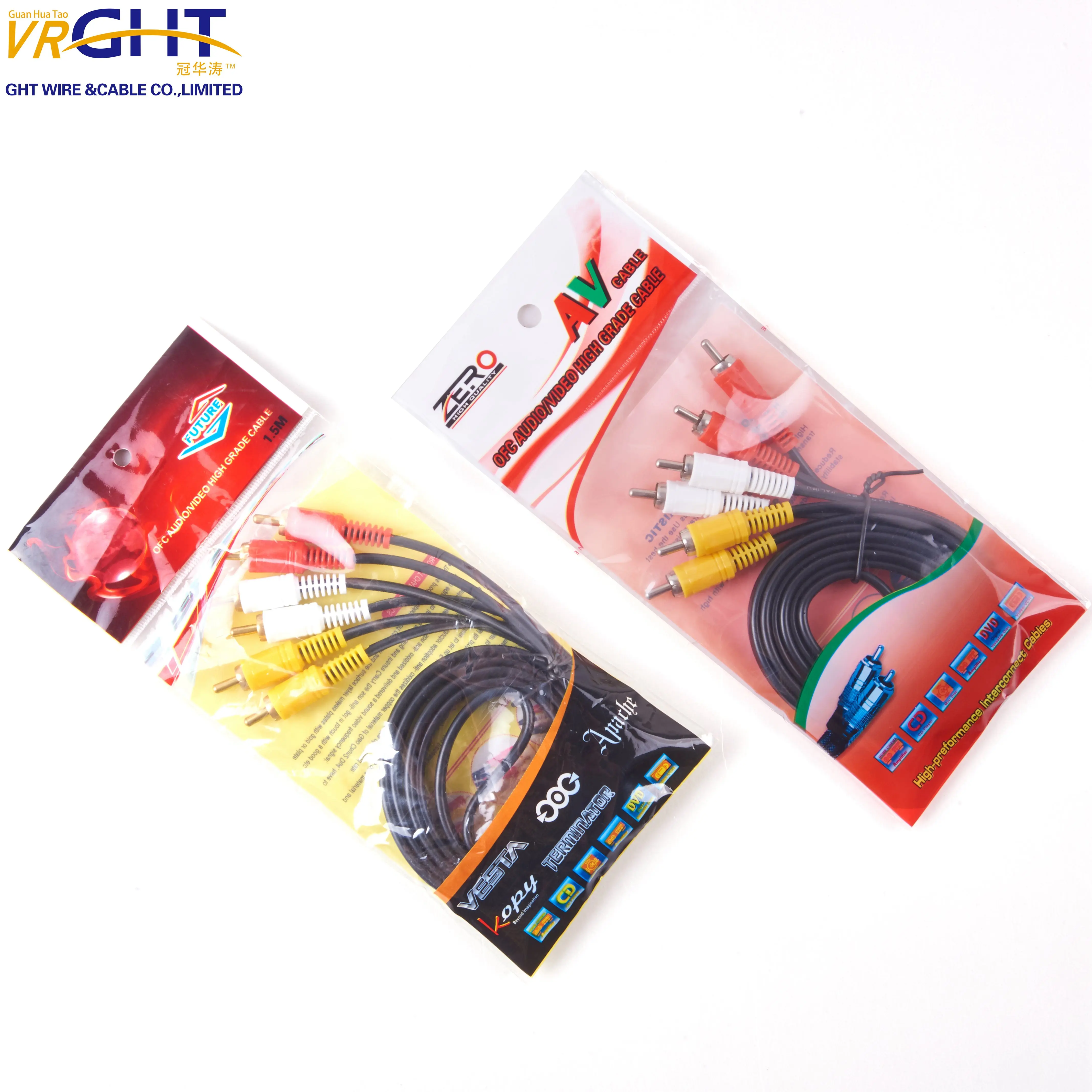 3RCA Male to 3RCA Male Audio Video Cable RCA Splitter Cable 1.5M 3M 5M splitter rca